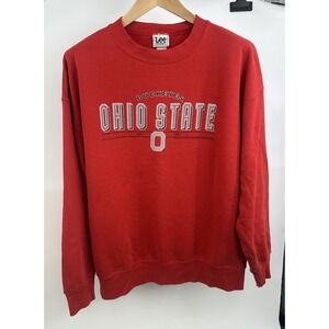 Vintage Lee Sport‎ Ohio State Buckeyes Crewneck Sweatshirt Men's XL Red OSU